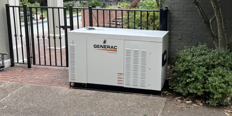 A Generac generator - residential installation.